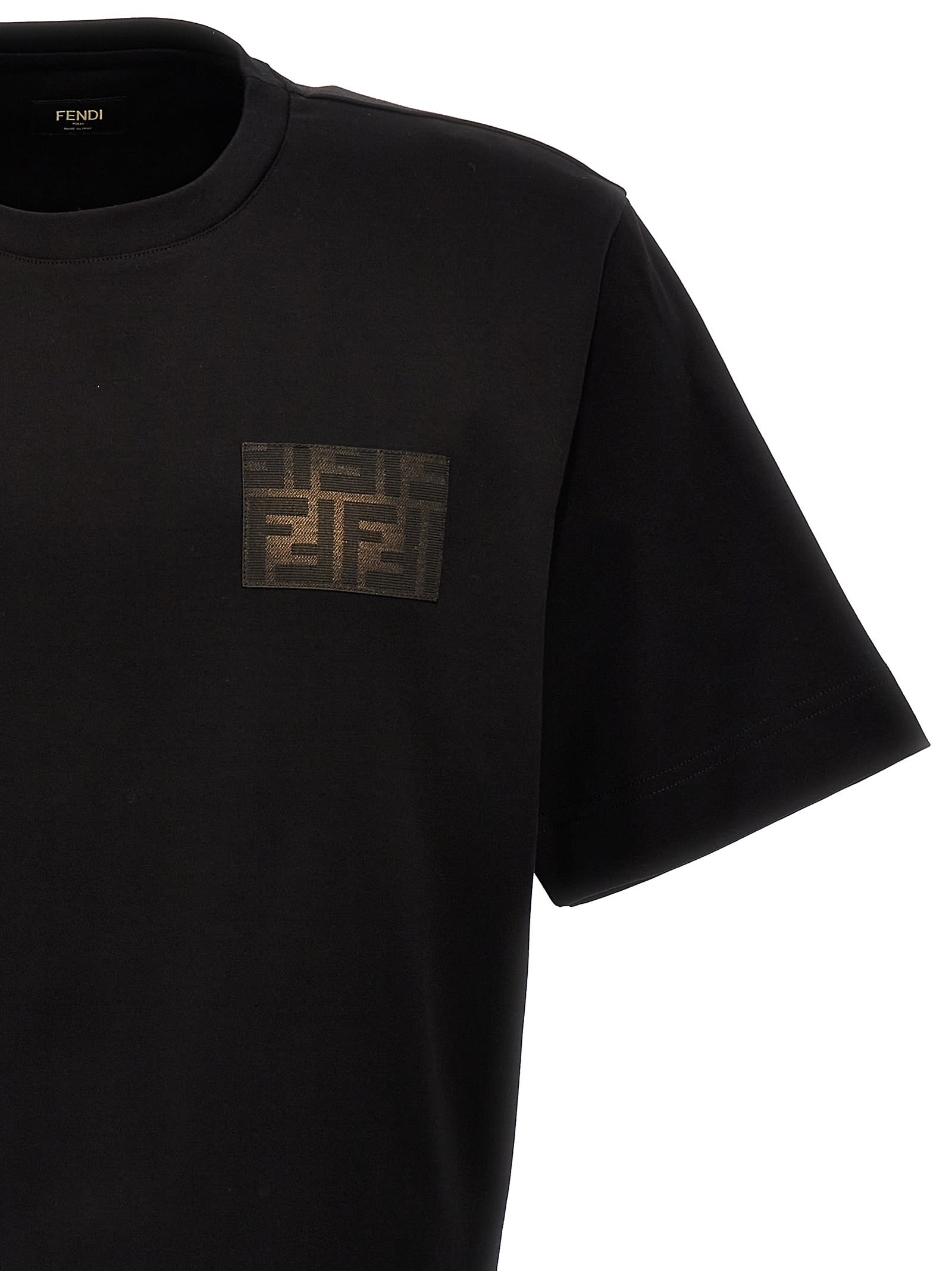 Shop Fendi Ff Eclissi T-shirt In Black