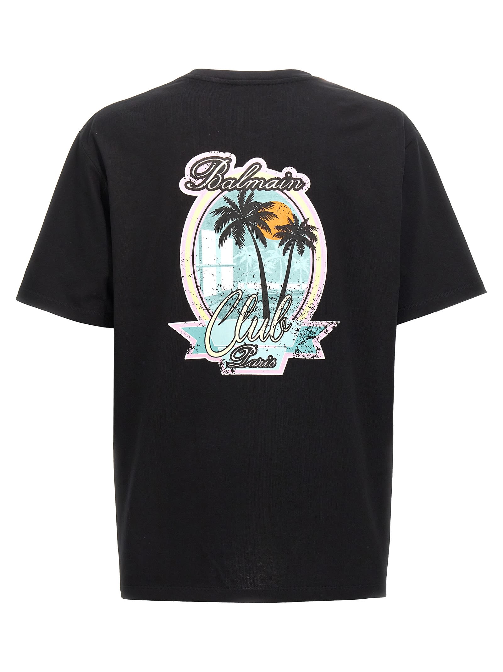 Shop Balmain Club T-shirt In Black