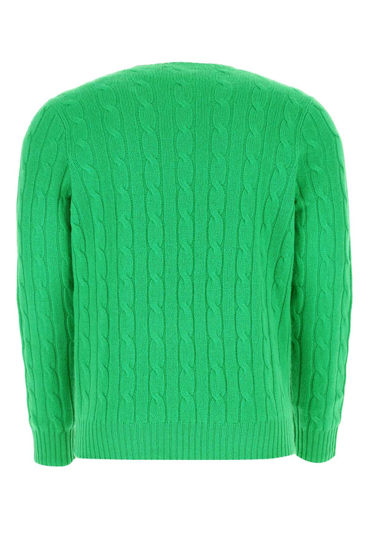 Shop Polo Ralph Lauren Grass Green Cashmere Sweater In Newtiegre