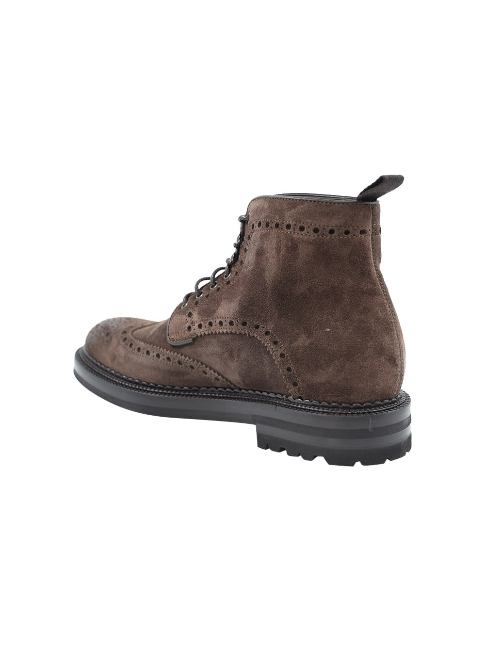 Shop Green George Boots In Dark Brown