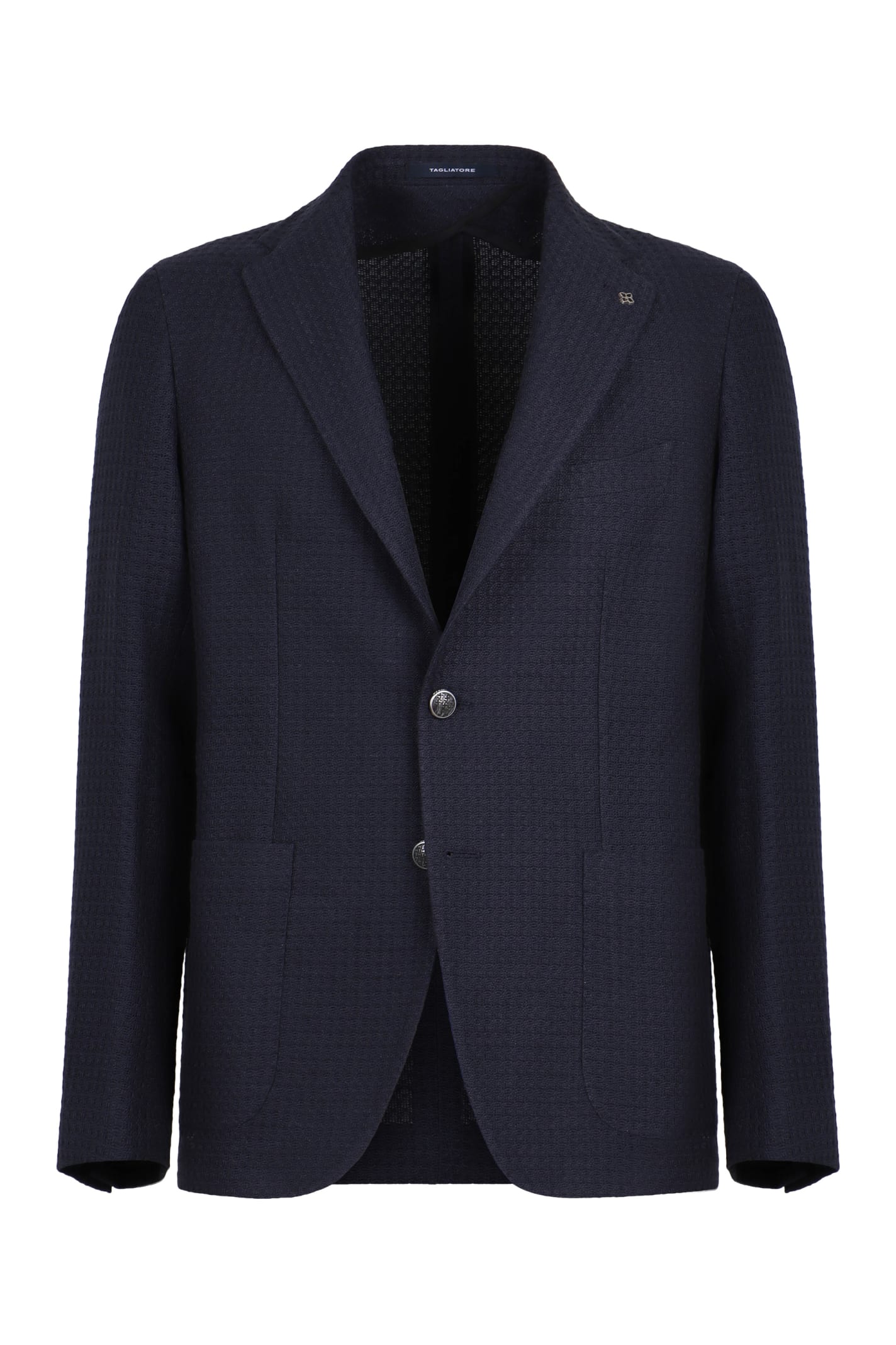 Shop Tagliatore Single-breasted Two-button Jacket In Blue