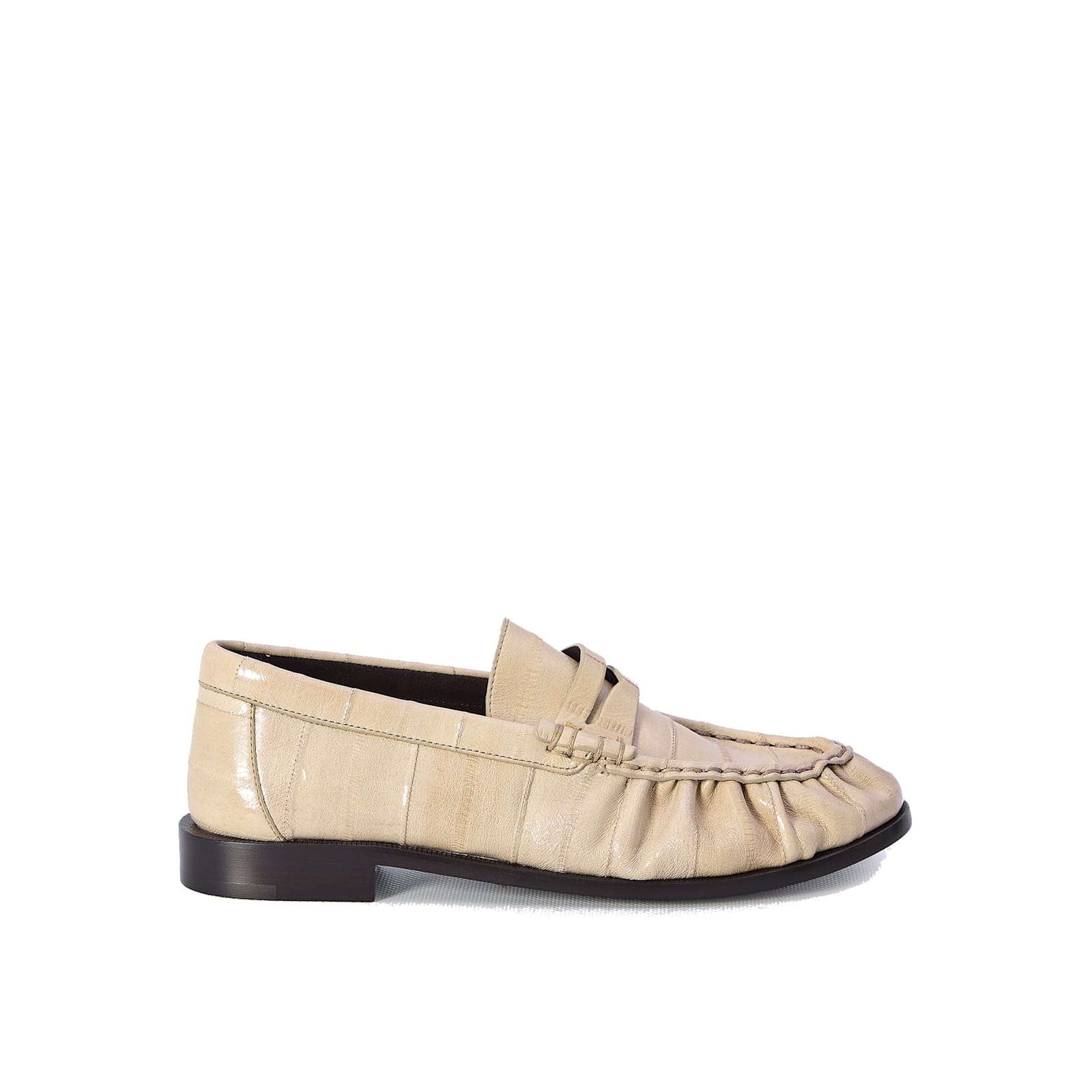 SAINT LAURENT EEL LEATHER LOAFERS