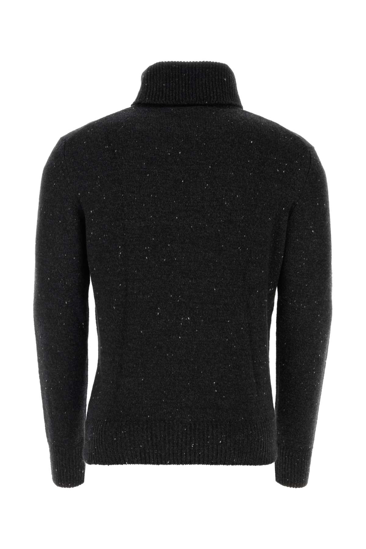 Johnstons Of Elgin Dark Grey Cashmere Sweater In Charcoaldonegal