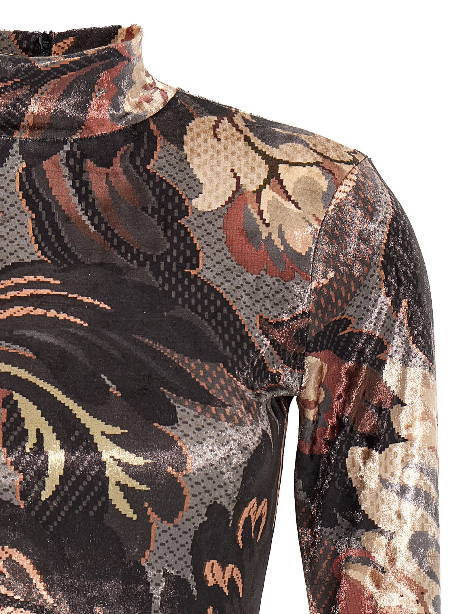 Shop Etro Paisley Chenille Top In Multicolour