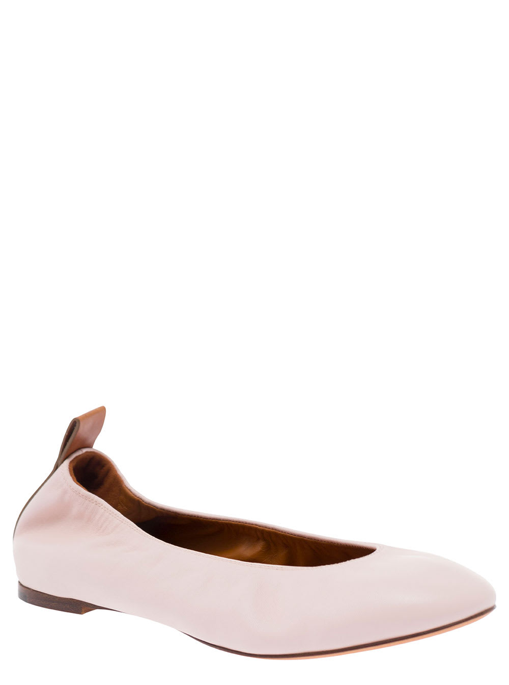 Shop Lanvin Pink Ballet Flats In Leather Woman