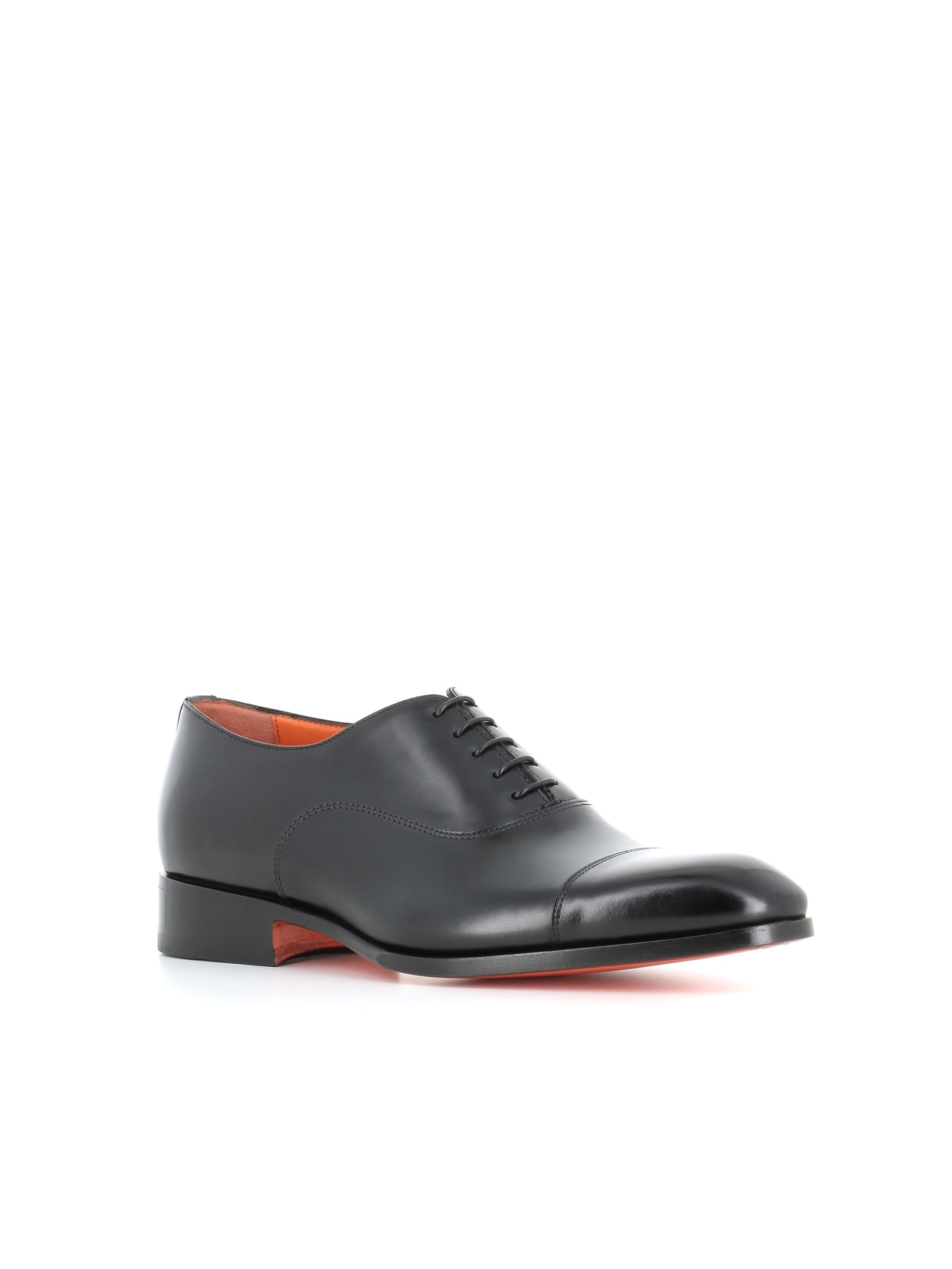 Shop Santoni Oxford Carter In Black