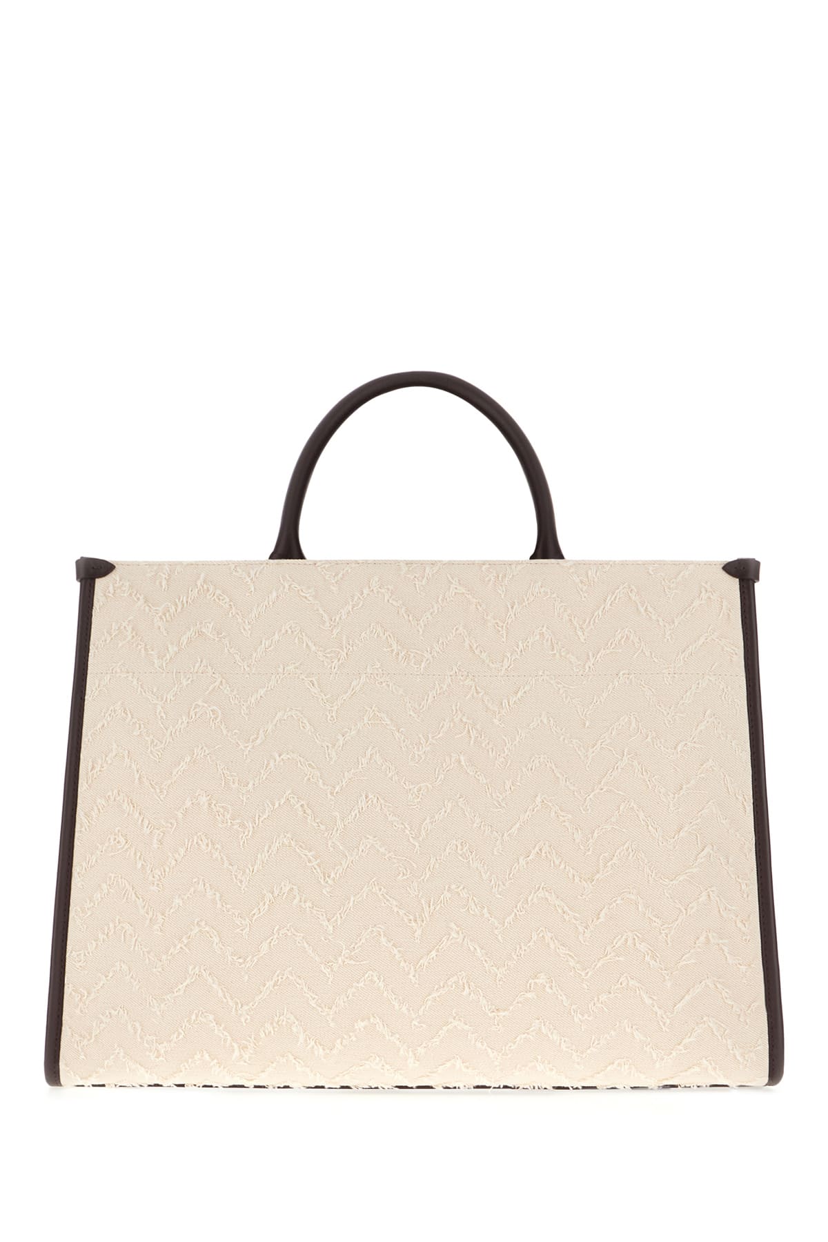 Shop Lanvin Sand Canvas Mm Shopping Bag In Dark Beige Burgundy