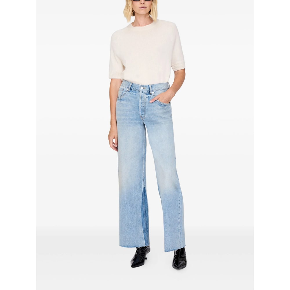 Anine Bing Denim Straight-leg Jeans In Blue