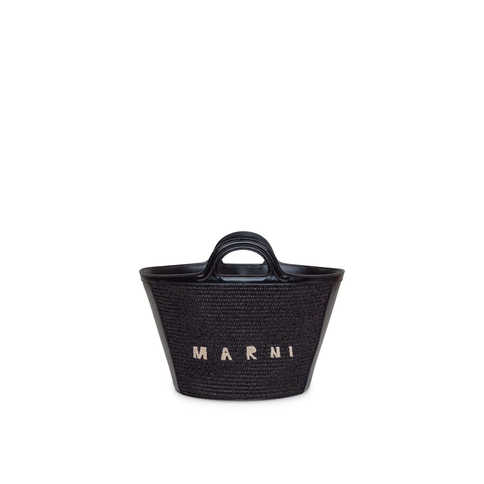 Shop Marni Tropicalia Logo Bag In Black