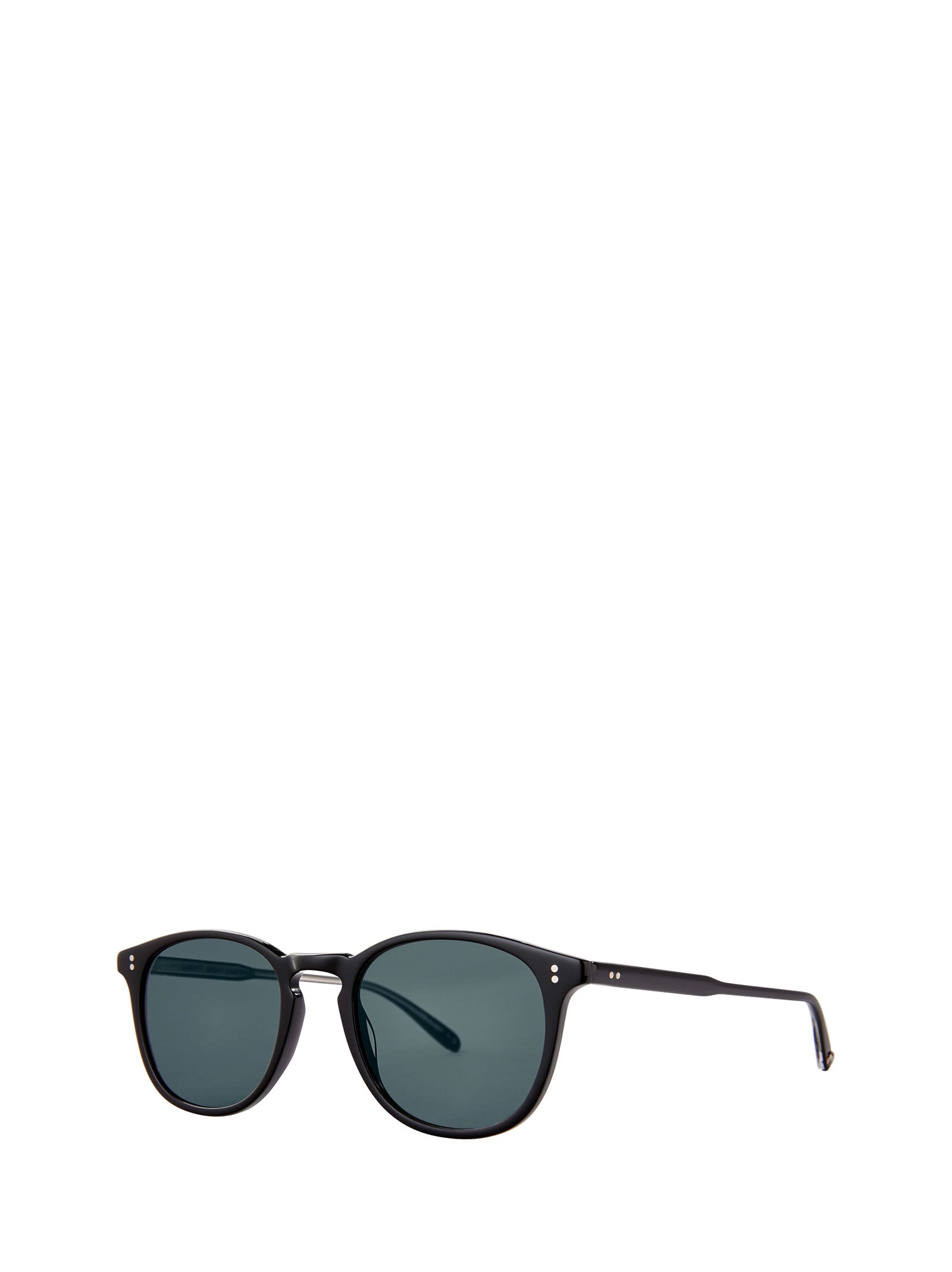 Shop Garrett Leight Kinney Sun Black/semi-flat Pure Blue Smoke Sunglasses