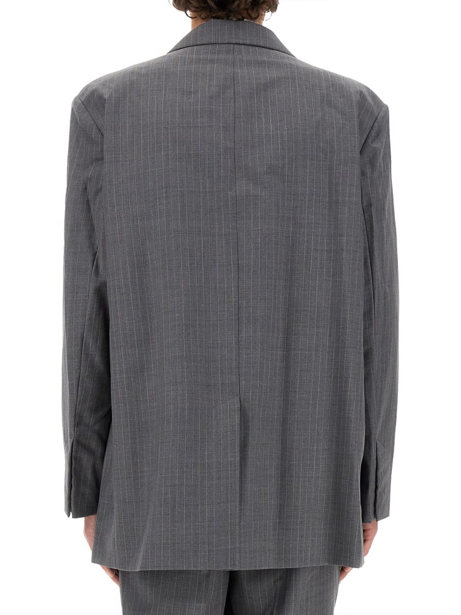 Shop Helmut Lang Wool Jacket In Grey