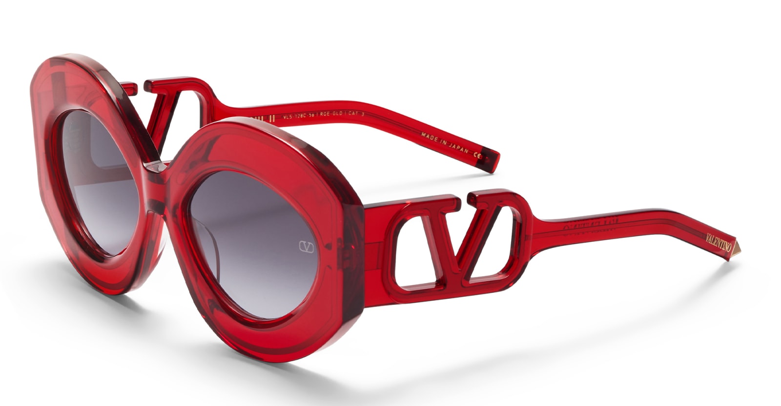 Shop Valentino V-soul Ii - Crystal Red / Gold Sunglasses