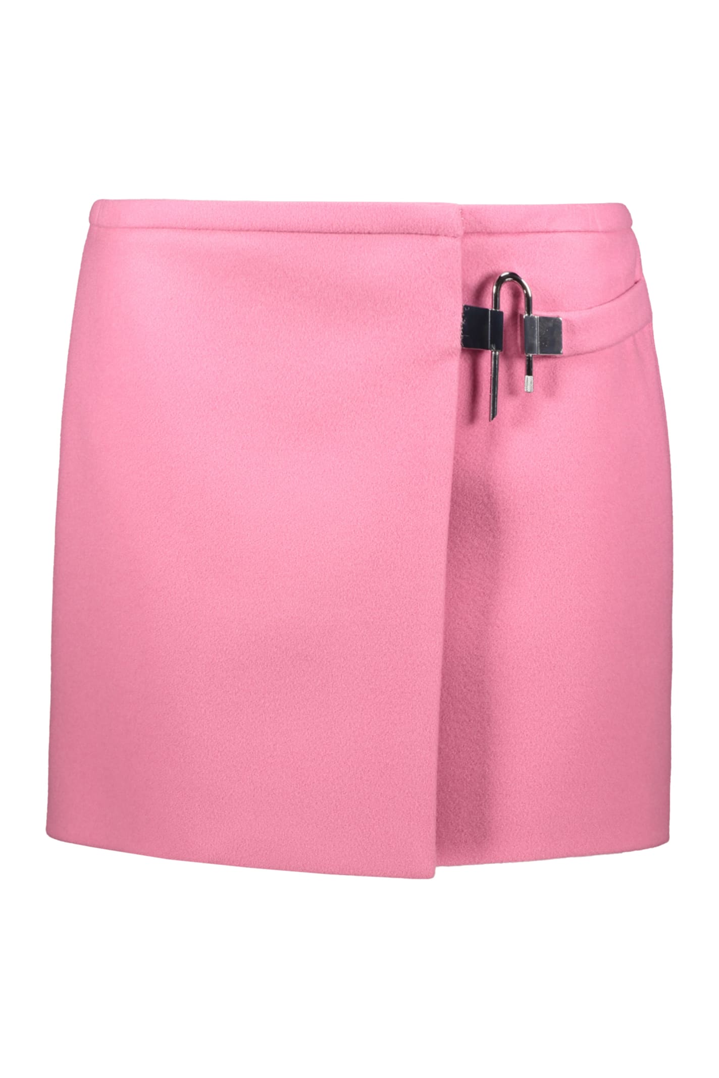 Shop Givenchy Wool Mini Skirt In Pink