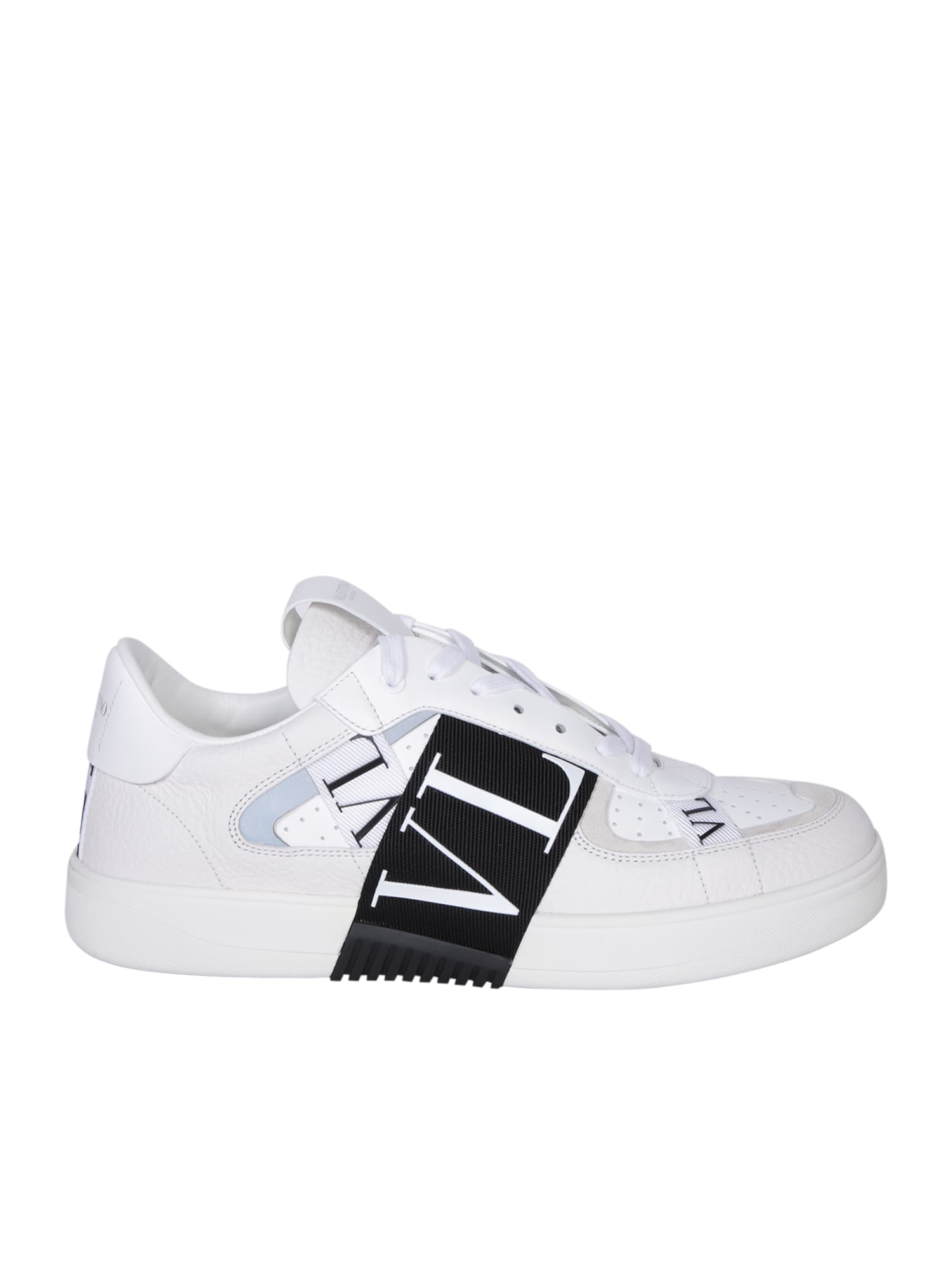 Shop Valentino Vl7n White/black Sneakers