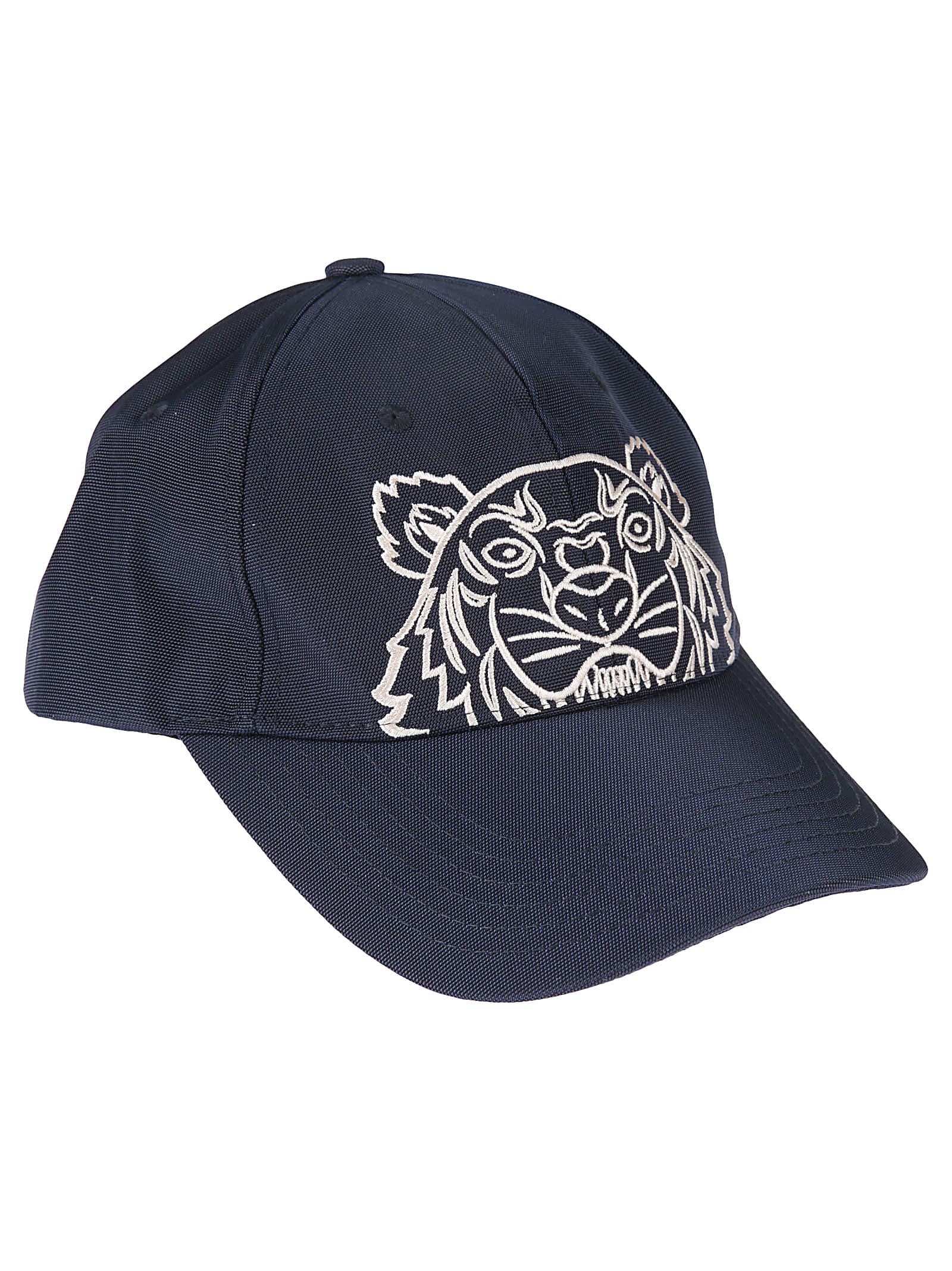 Kenzo Spring Embroidered Cap In Midnight Blue