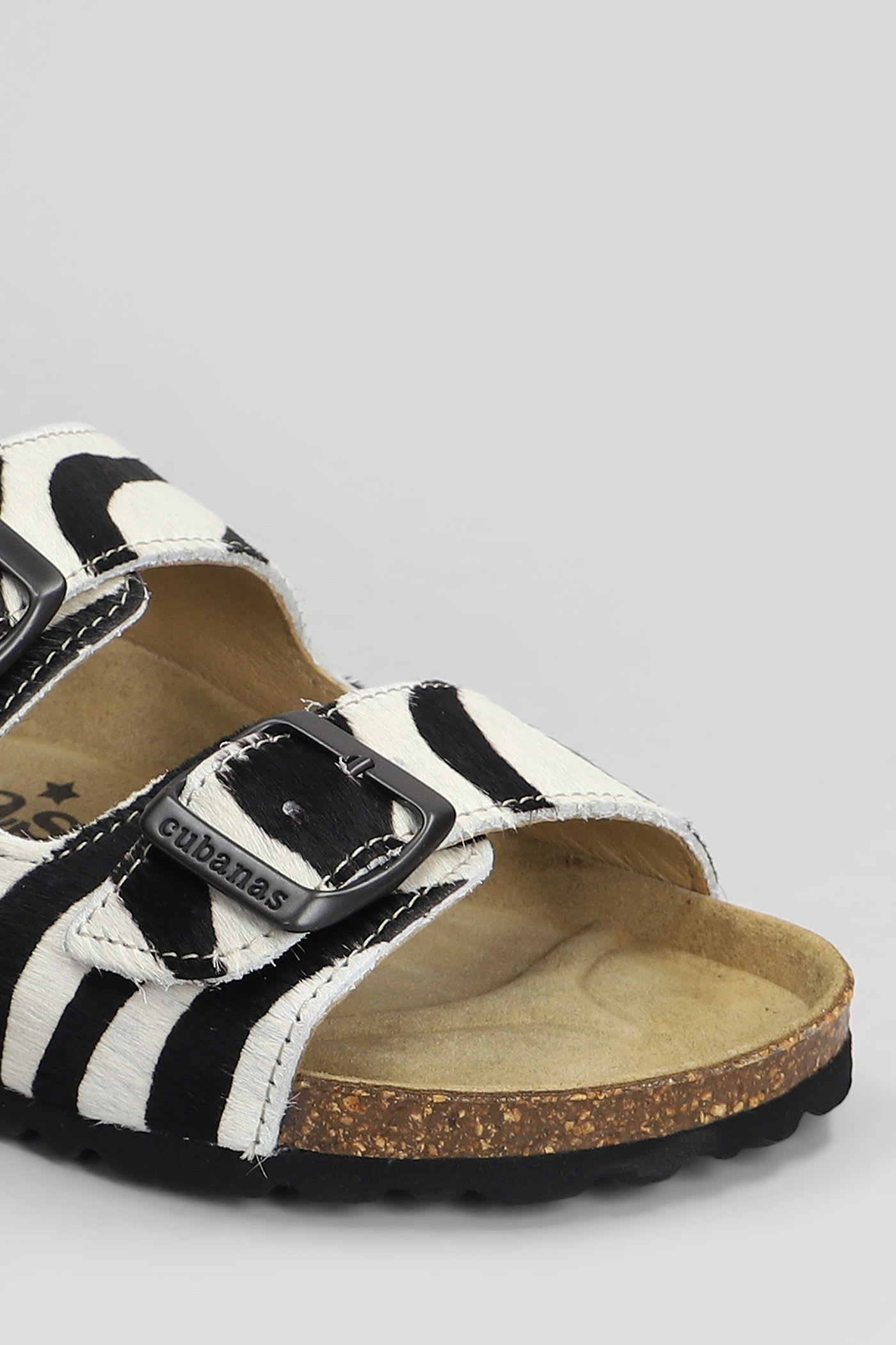Shop Cubanas Amalia Flats In White Pony Skin