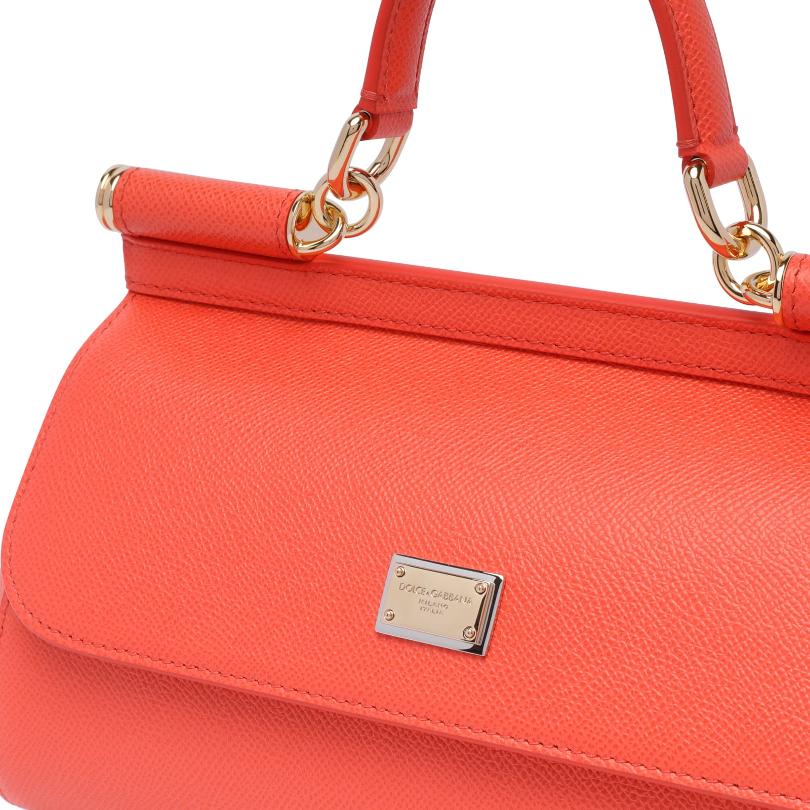 Shop Dolce & Gabbana Elongated Sicily Handbag In Orange