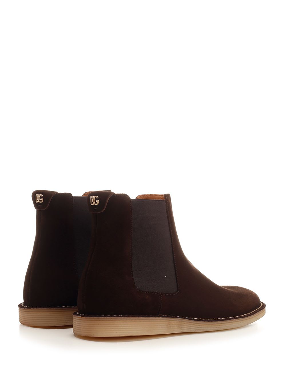 Shop Dolce & Gabbana Brown Suede Ankle Boots