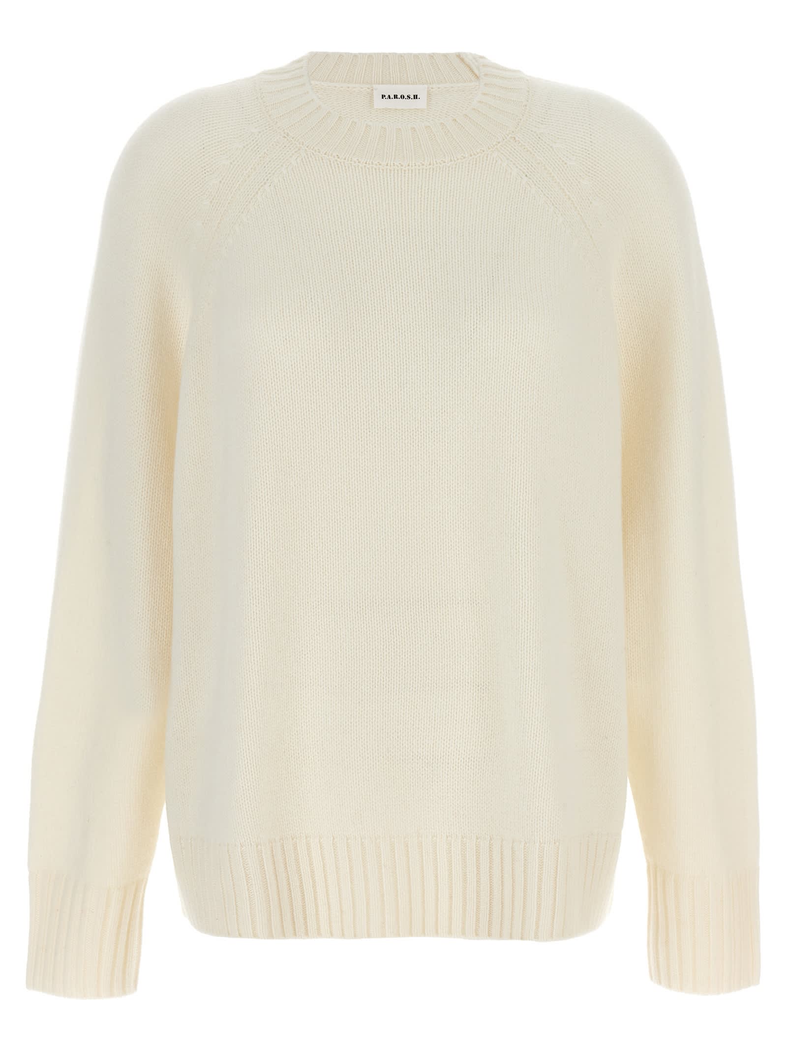 Shop P.a.r.o.s.h Wood Sweater In White