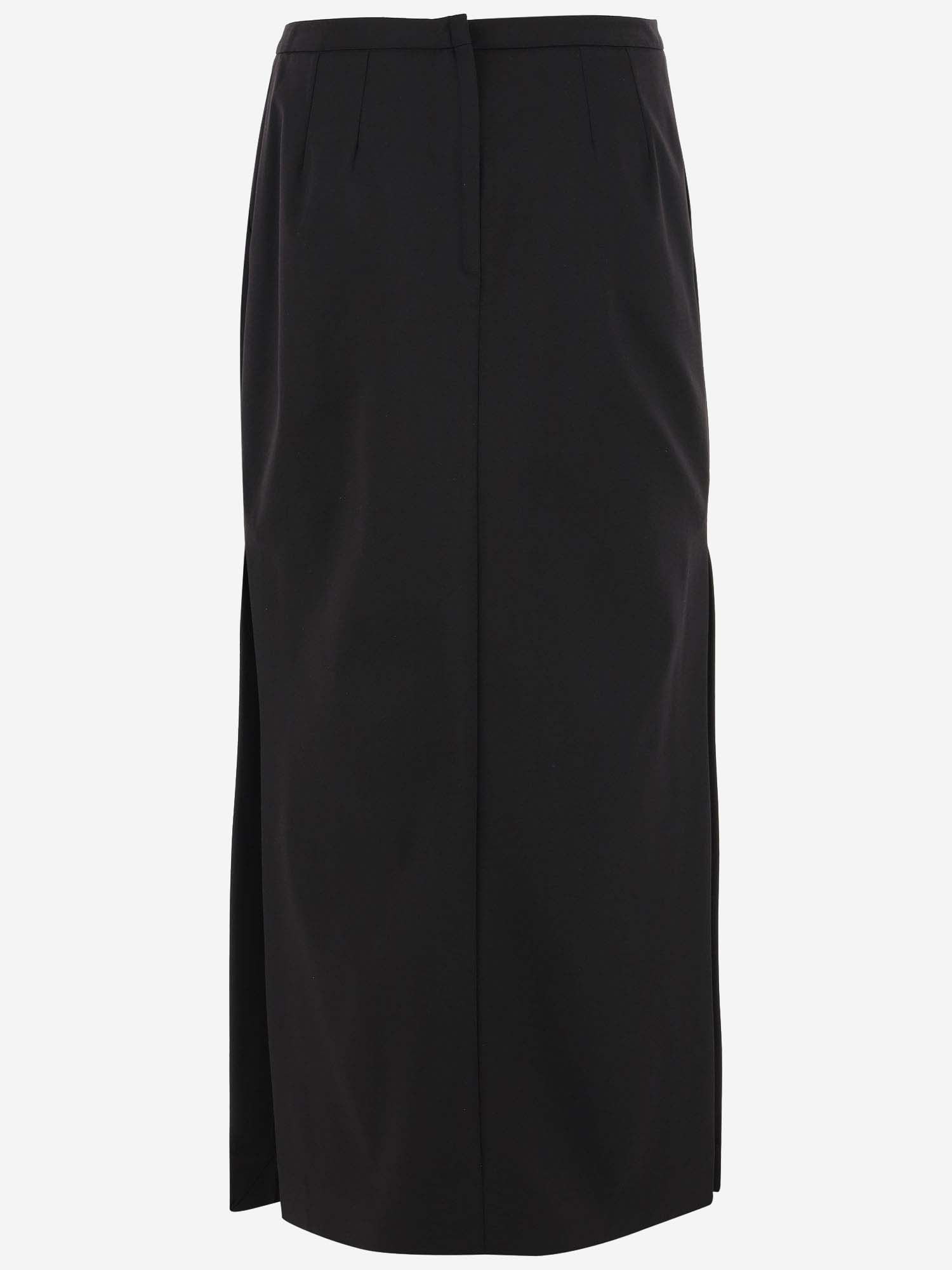 Shop Dolce & Gabbana Long Stretch Jersey Skirt In Black