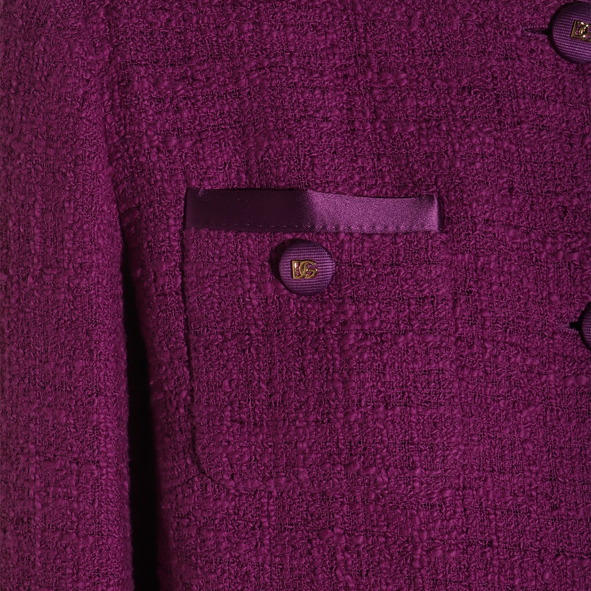 Dolce & Gabbana Violet Cotton Casual Jacket In Purple