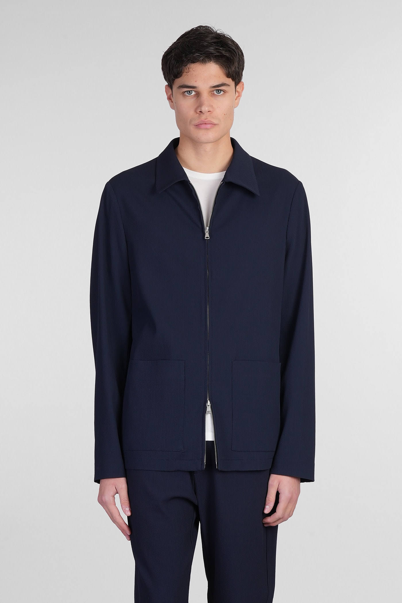 Marafon Casual Jacket In Blue Wool