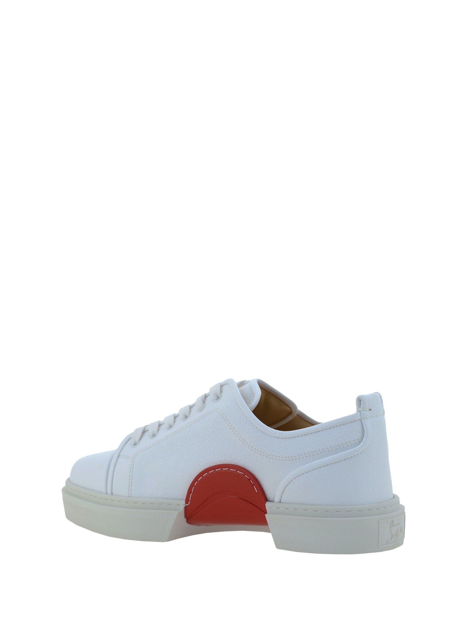 Shop Christian Louboutin Adolon Kunior Sneakers In White