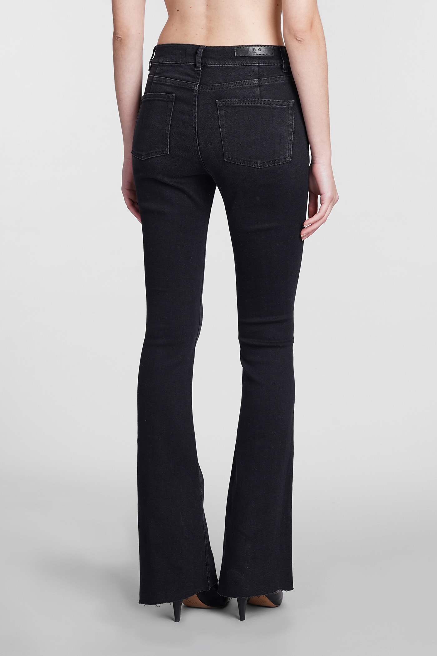 Shop Iro Zacca Jeans In Black Cotton