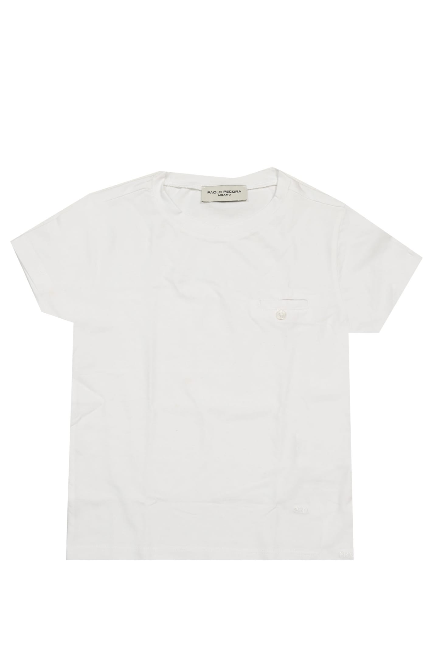Paolo Pecora Kids' Cotton T-shirt In White