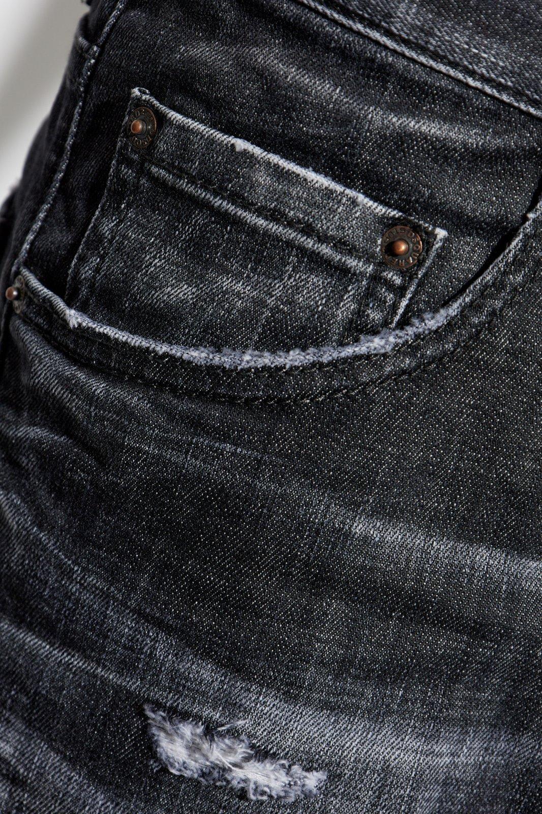 DSQUARED2 SKATER DISTRESSED STARIGHT-LEG JEANS