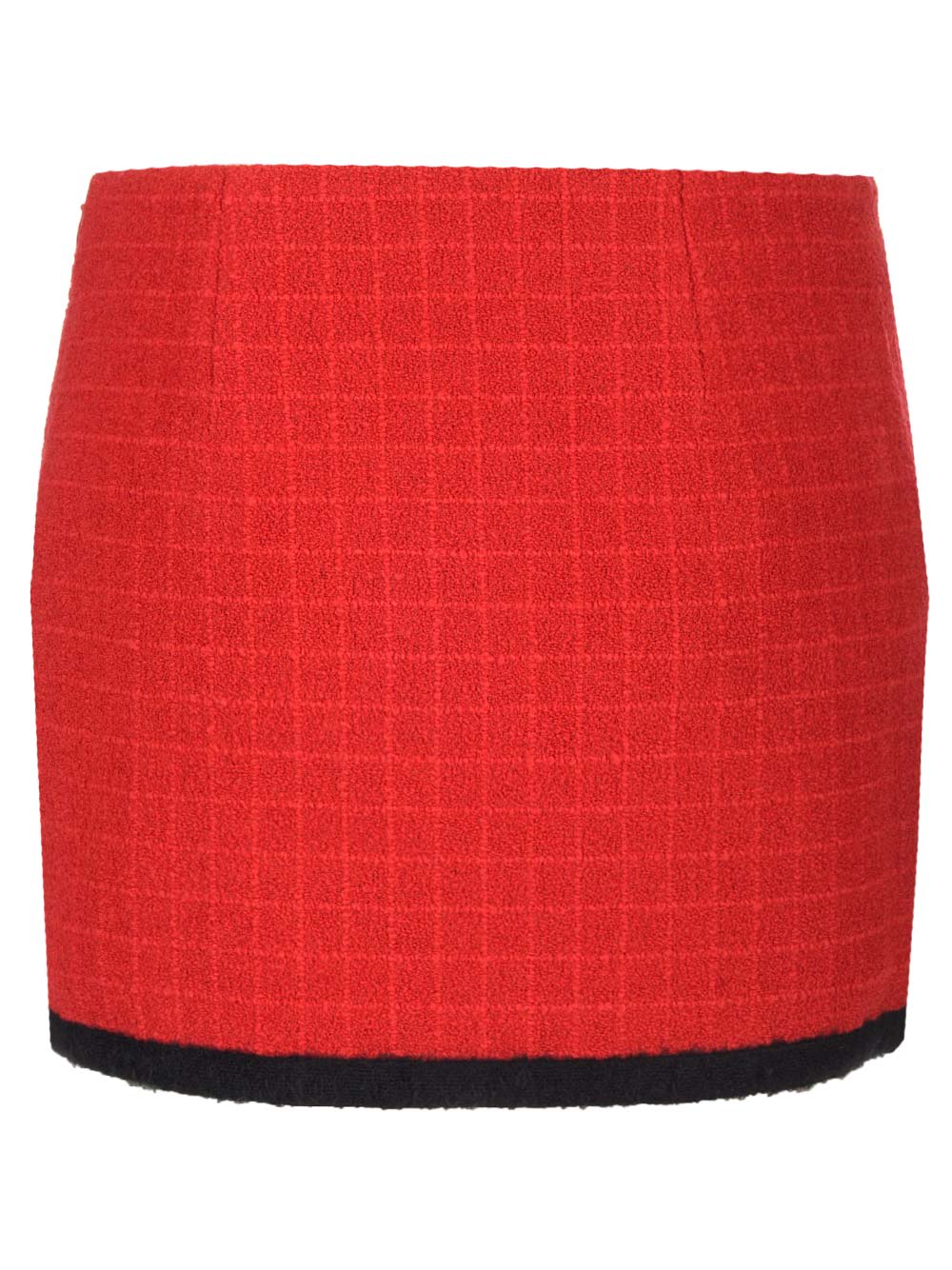 Shop Alessandra Rich Tweed Mini Skirt In Red