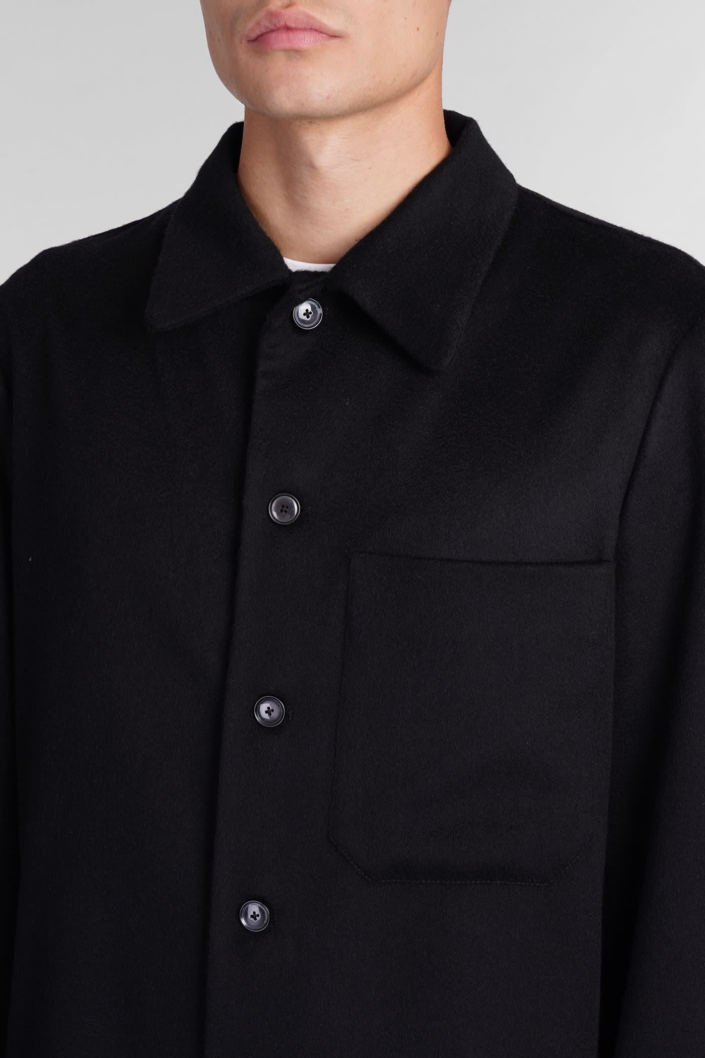 Shop Barena Venezia Cedrone Casual Jacket In Black Wool