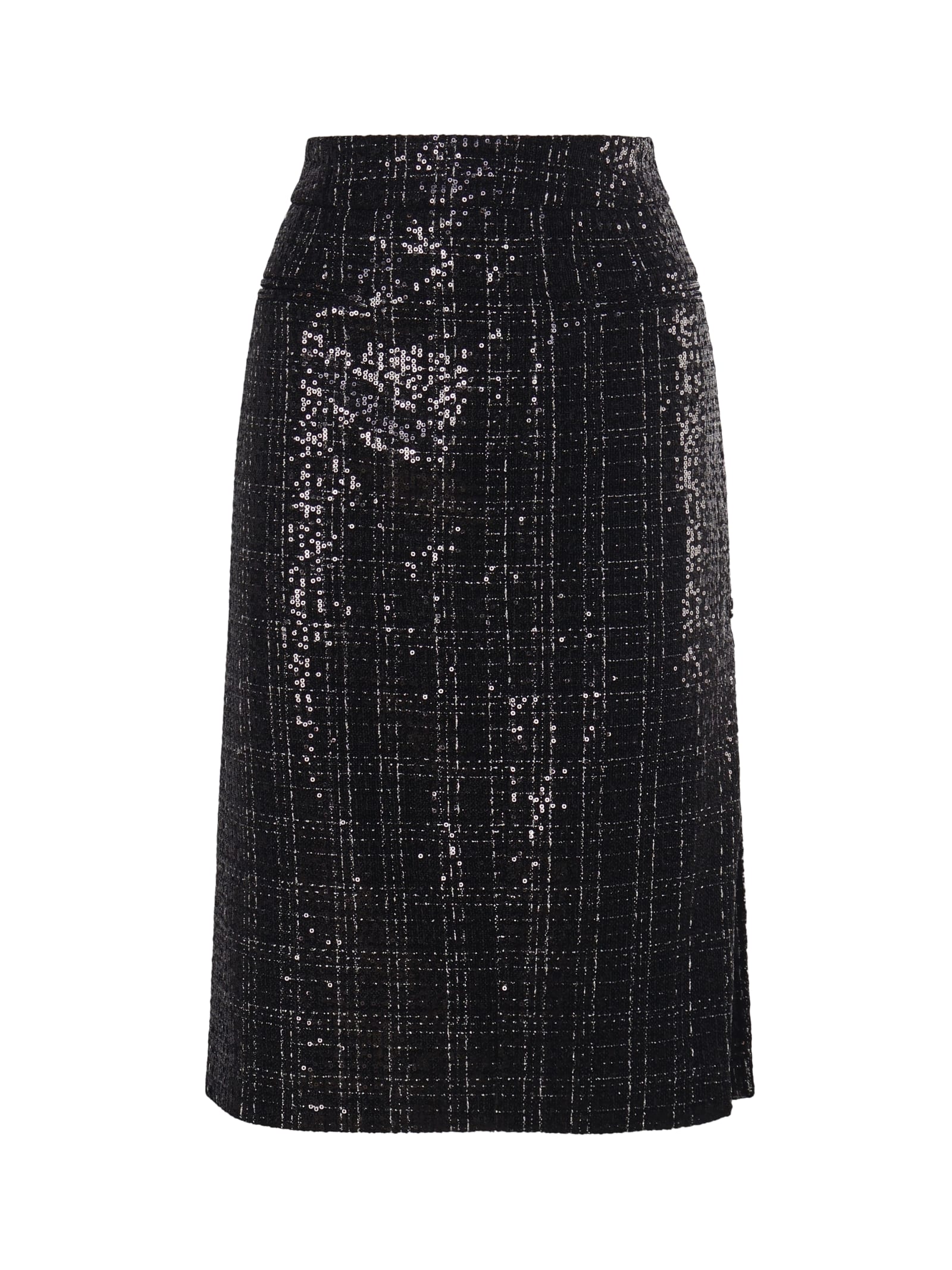 Shop Genny Sequined Pencil Skirt In Black