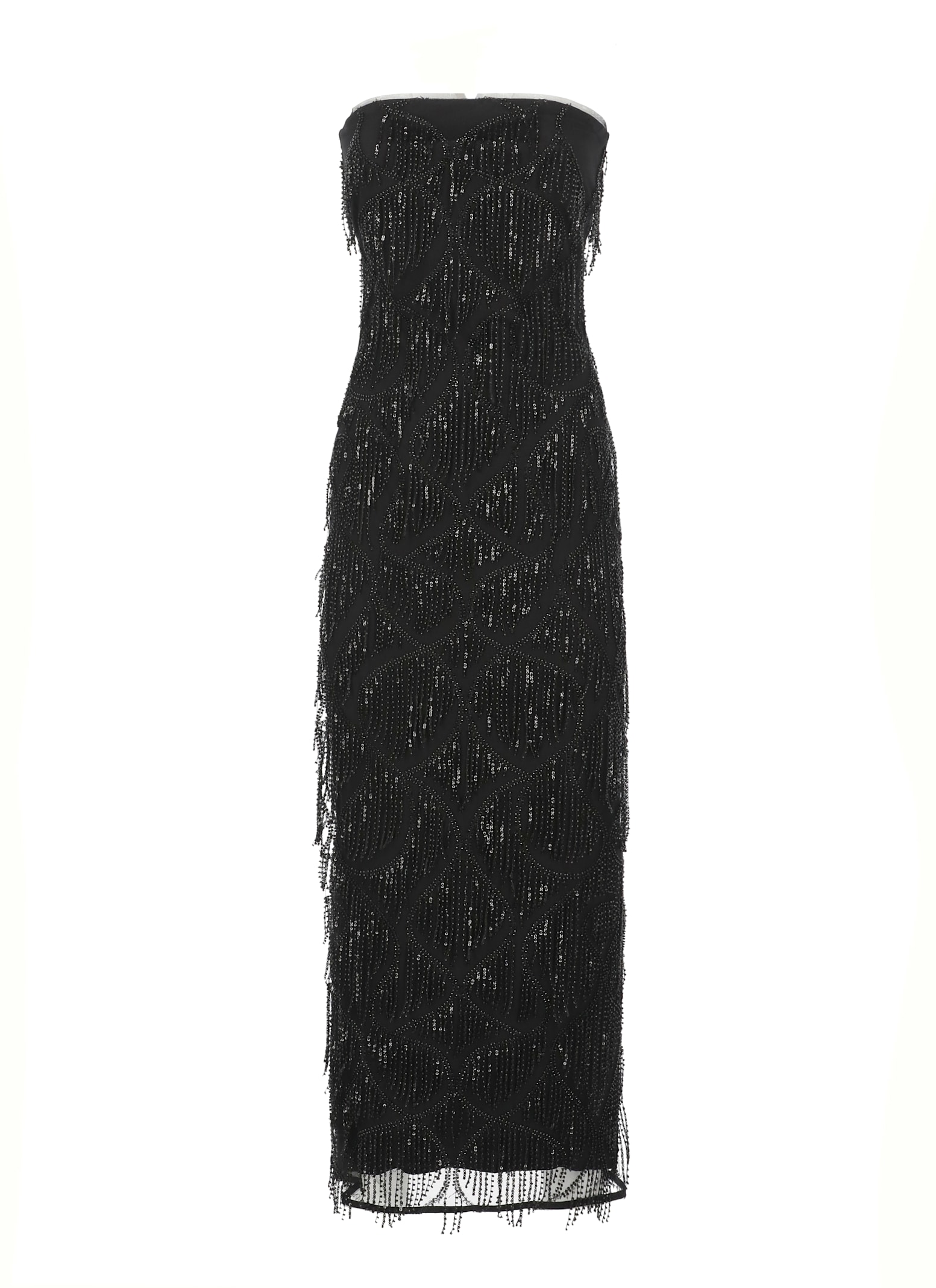 Rotate Birger Christensen Rotate Birgerchristensen Sequins Midi Tube Dress In Black
