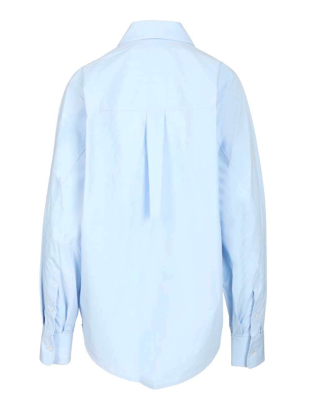 Alexander Wang Women Shirt With Removable Logo Tag In Blue