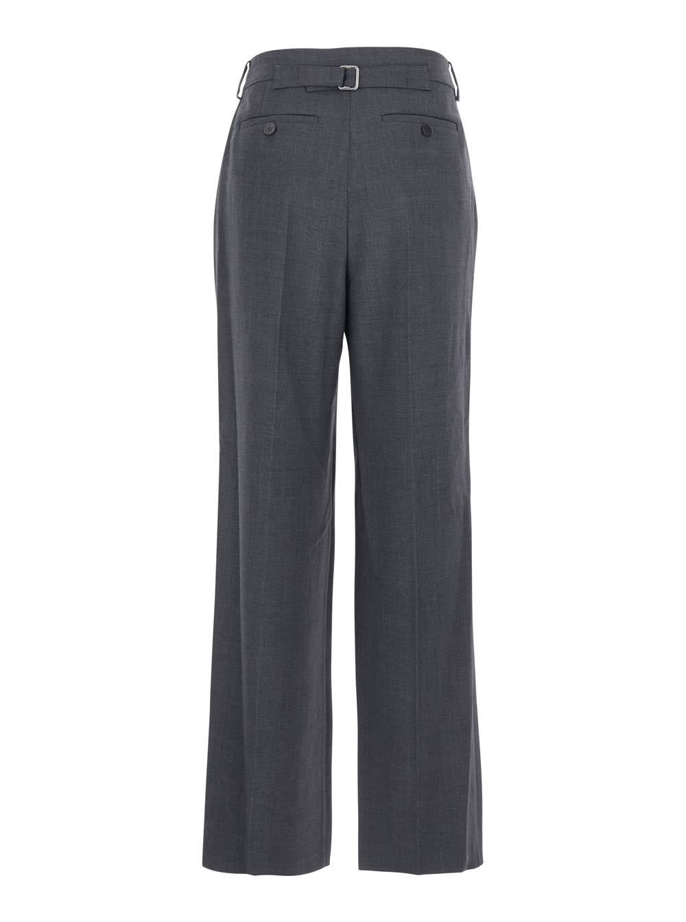 Low Classic Belted Point Trousers In Black