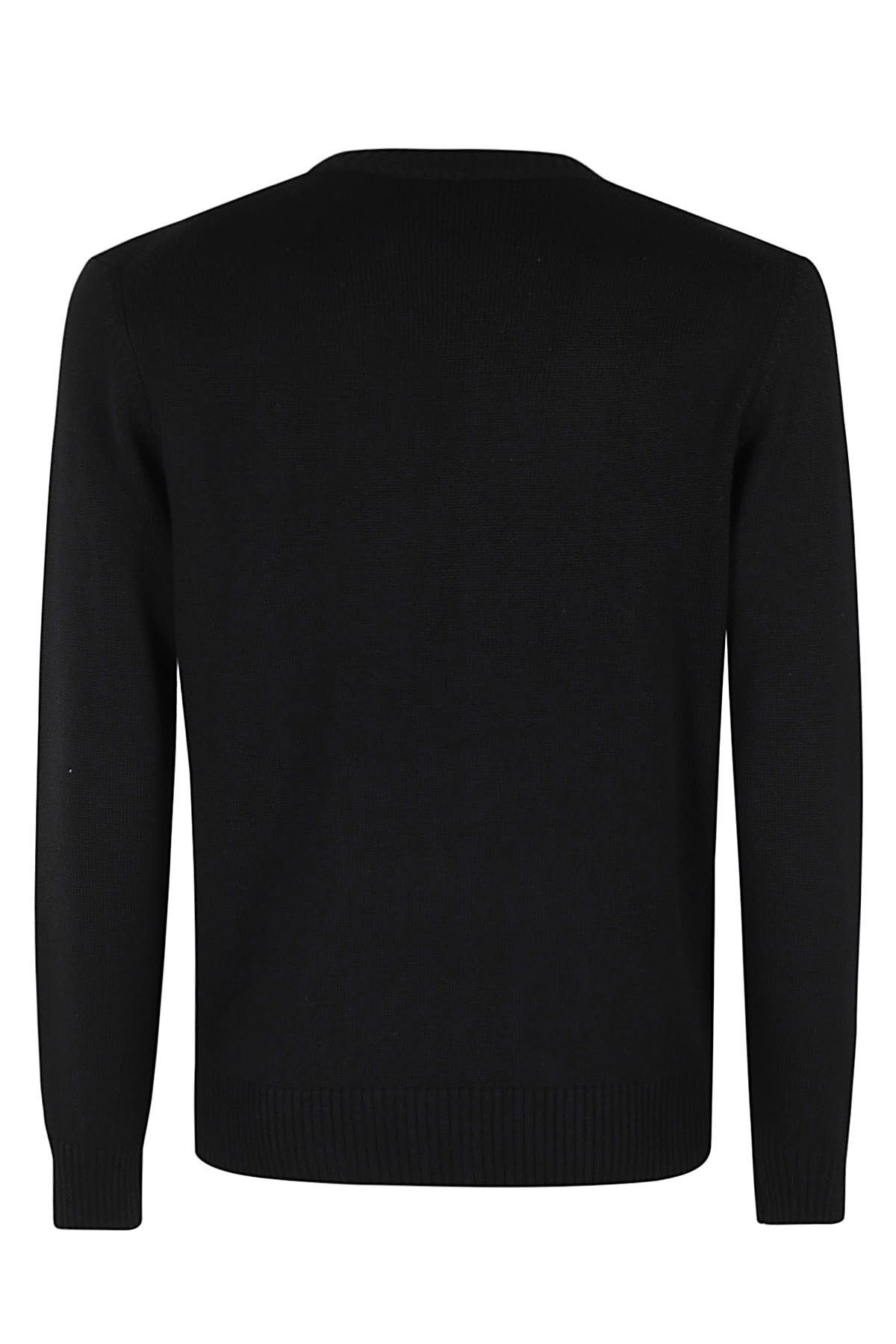 Shop Altea Maglia G Collo Merinos 2 Fili In Nero