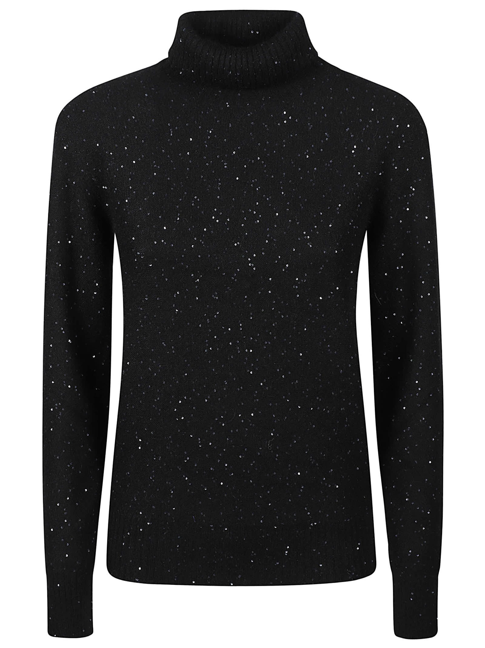 Shop Fabiana Filippi Turtle Neck Sweater In Black