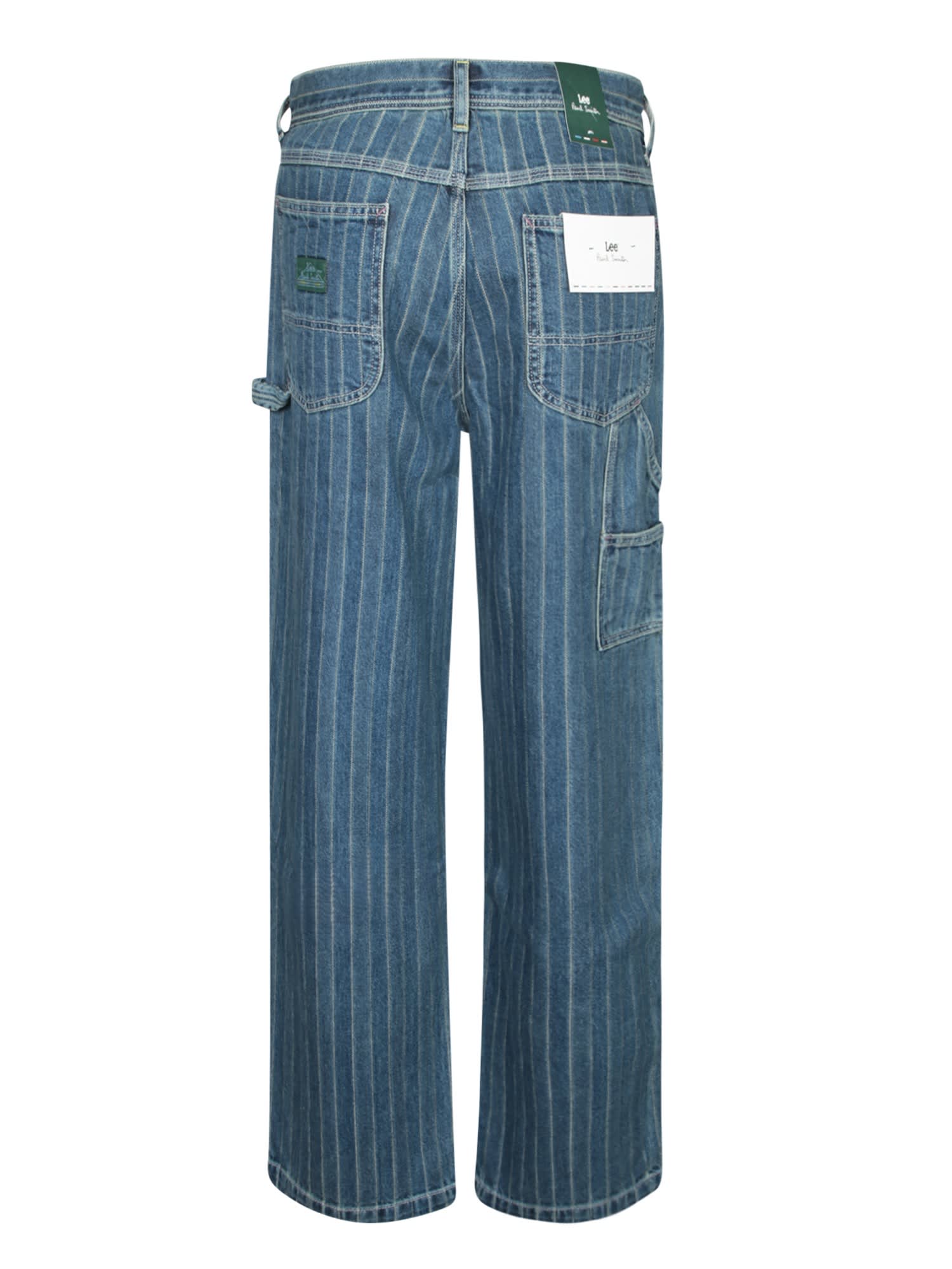 Paul Smith Blue Vertical Striped Jeans