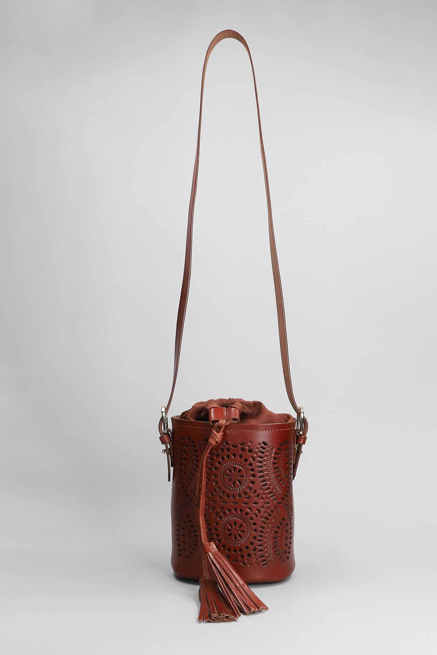 Galy Shoulder Bag In Brown Leather