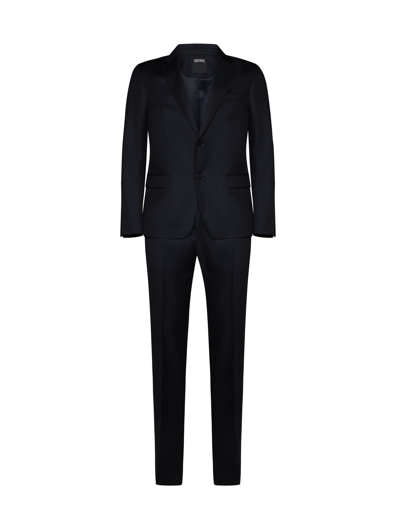 Shop Zegna Suit In Blu