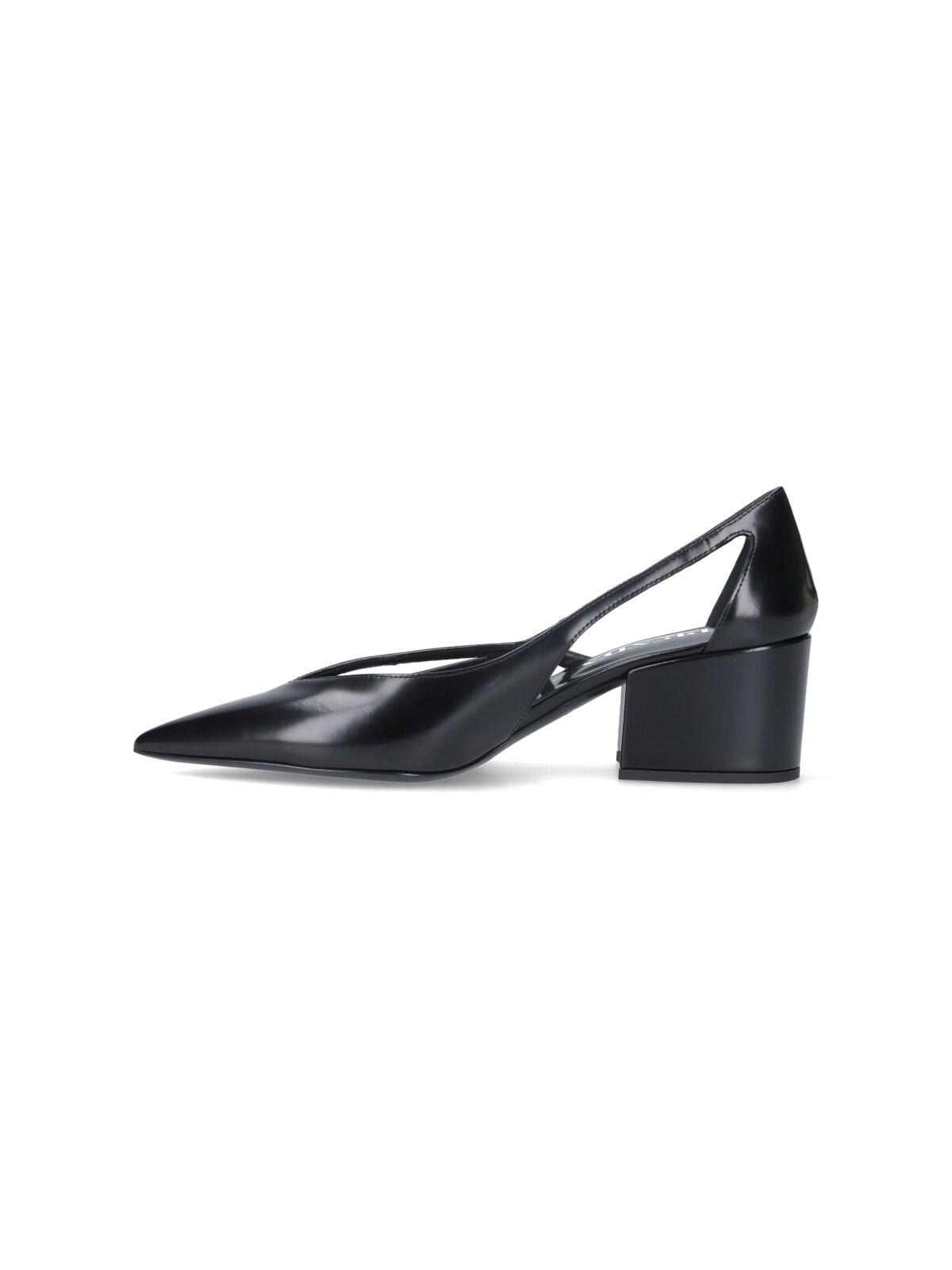 Shop Prada Cut-out Pumps In Black