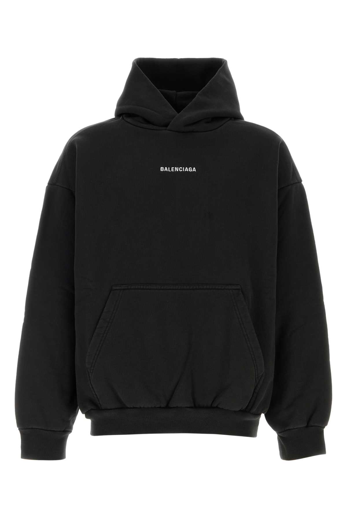 Black Cotton Sweatshirt