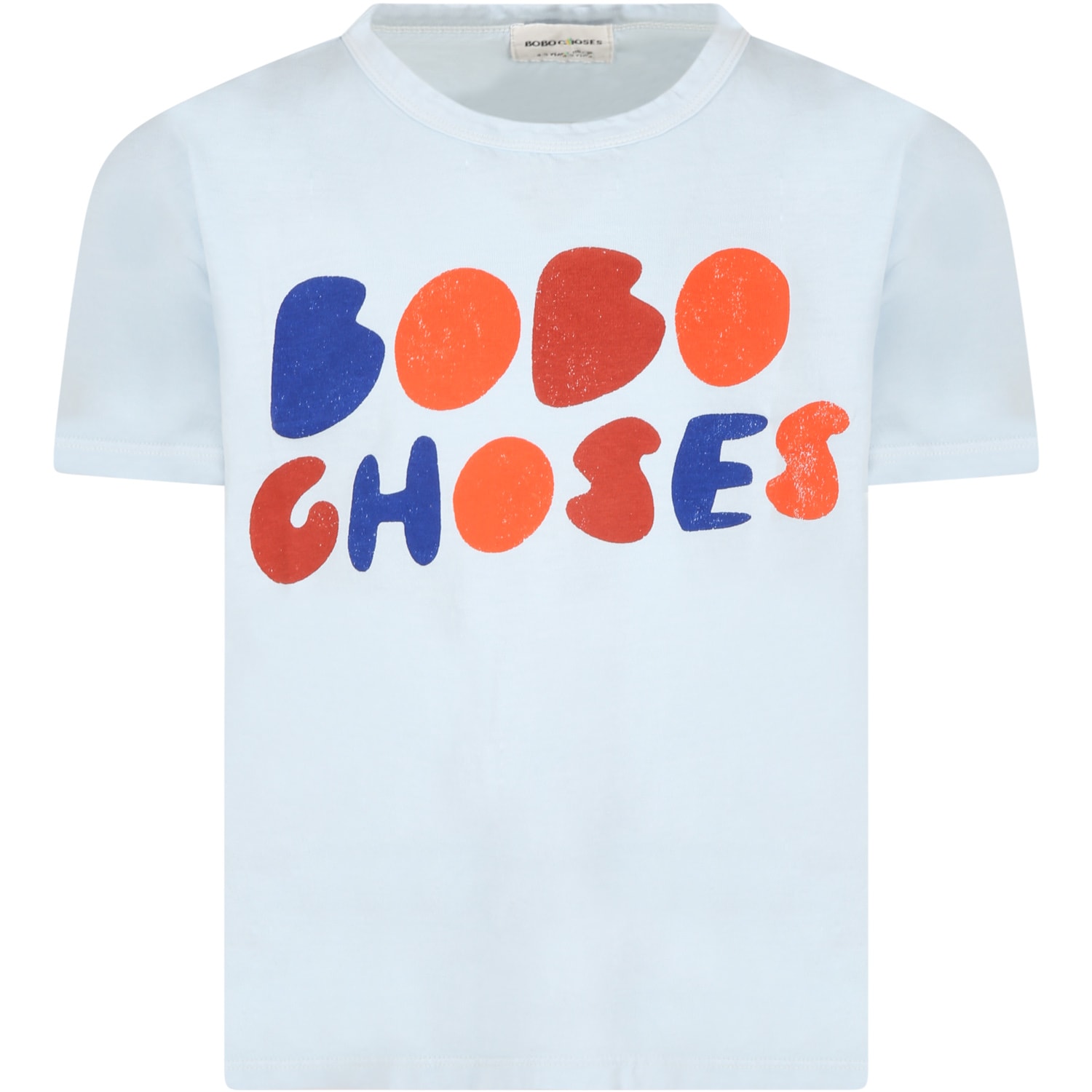 Bobo Choses Light-blue T-shirt For Kids With Logo