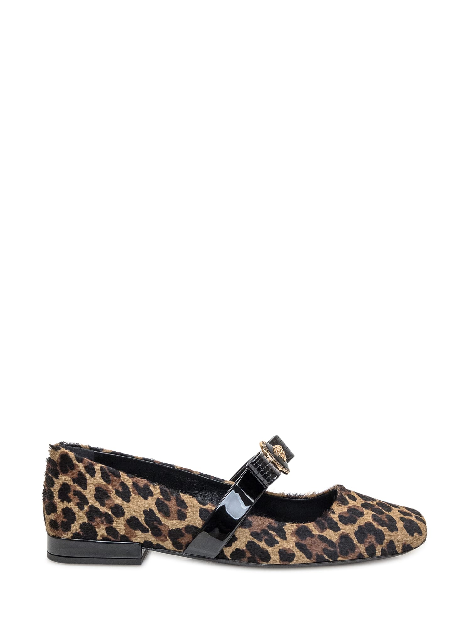 Shop Versace Flats T.20 In Brown-black- Gold