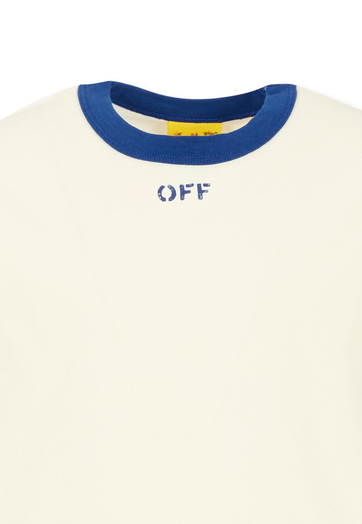 Off-white Ivory T-shirt For Girl With Logo In White