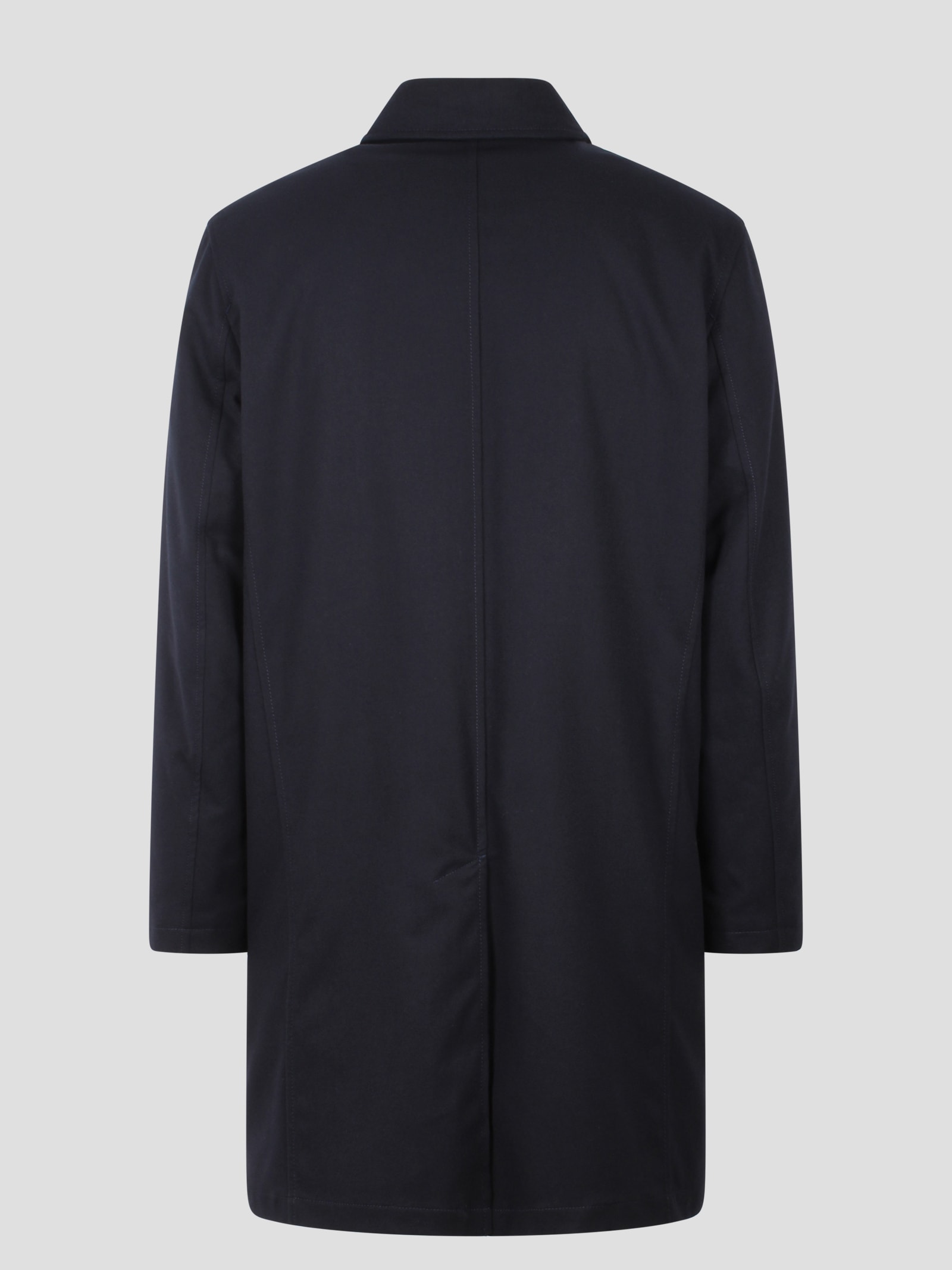 Shop Paolo Pecora Cloth Coat In Blue