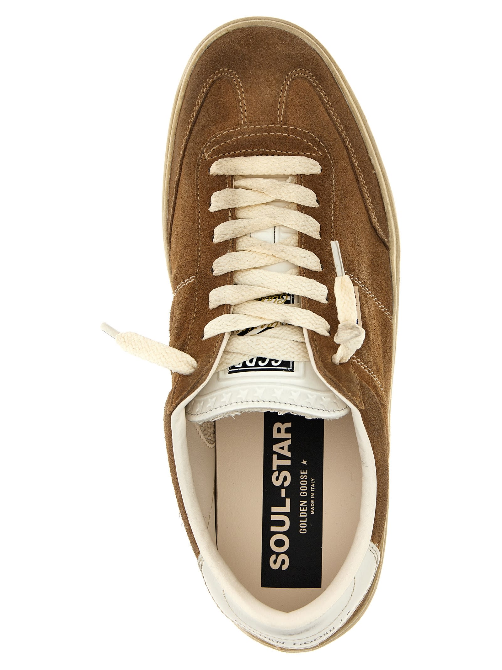 Shop Golden Goose Soul Star Sneakers In Beige