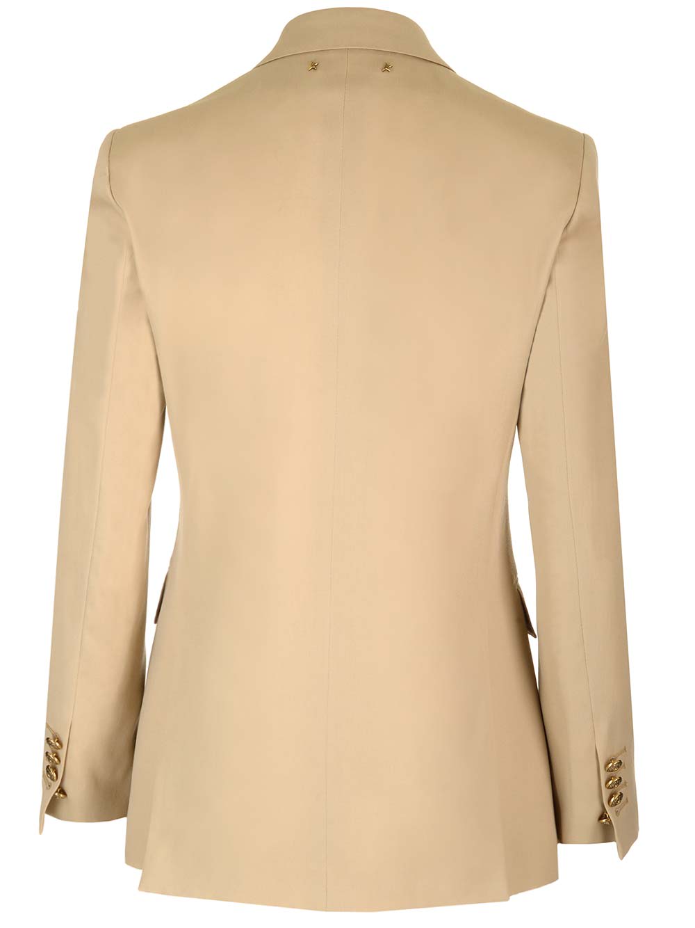 Shop Golden Goose Double-breasted Wool Blazer In Beige