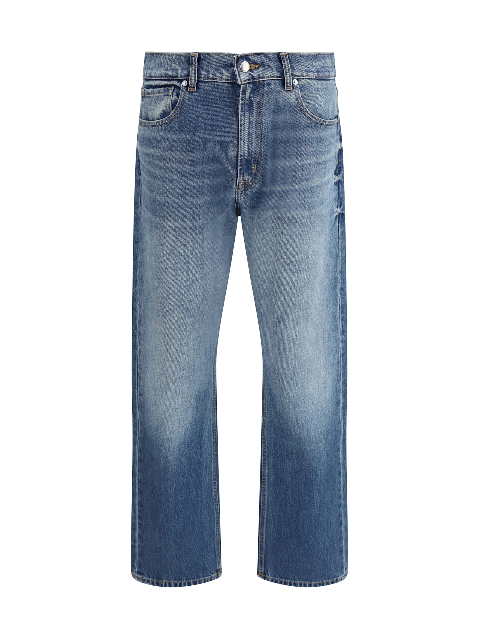 7 For All Mankind Bakersfield Modern Straight Jeans In Blue